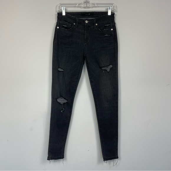 Joe's Jeans Skinny Ankle Distressed Jeans Jael Wash Black Gray TGDJ3L5968 26 - Picture 4 of 15